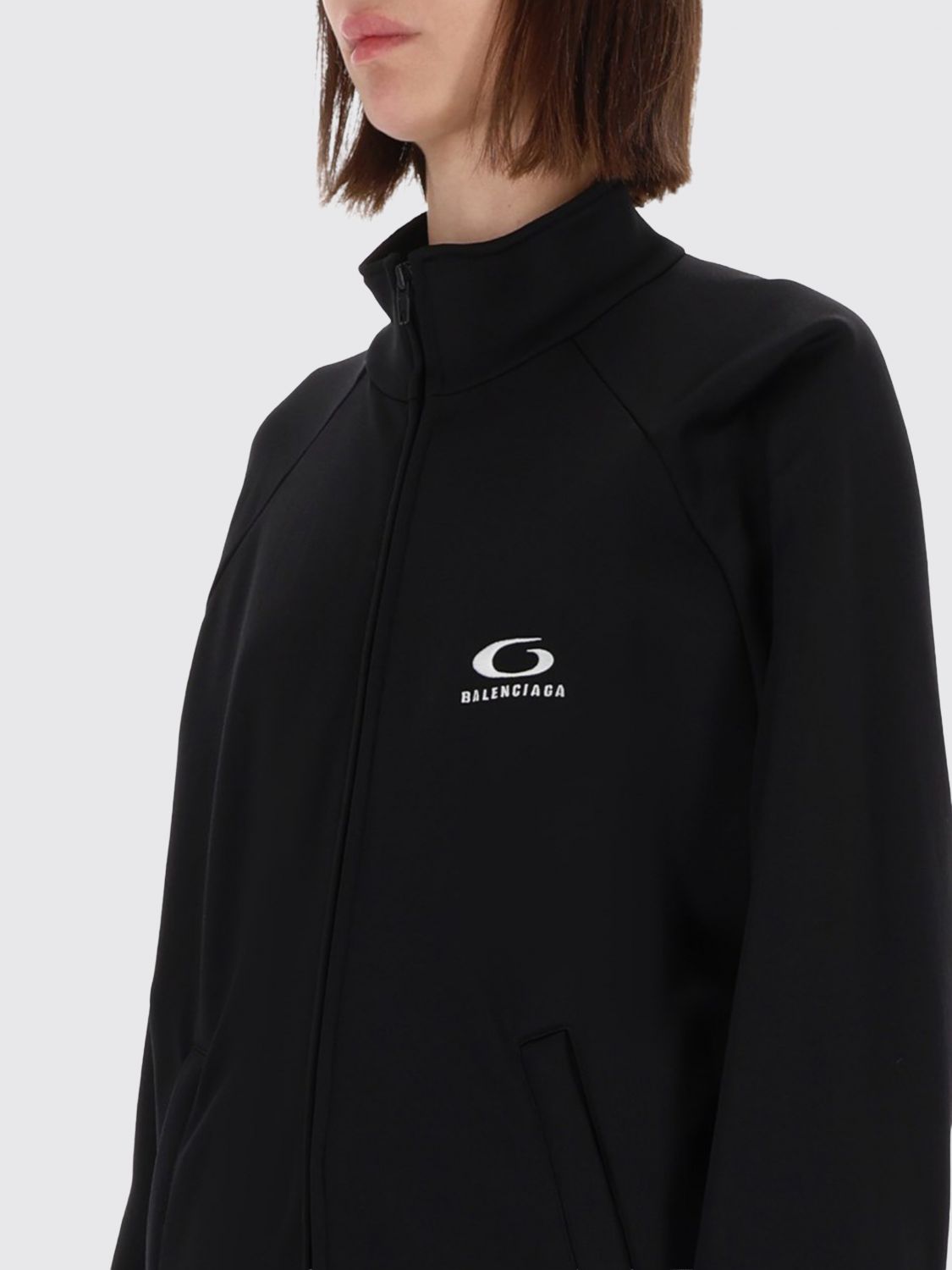 Logo-print cut-out sweatshirt - Black