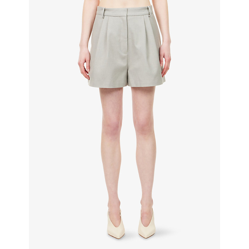 Womens Tailored High-Rise Woven Shorts