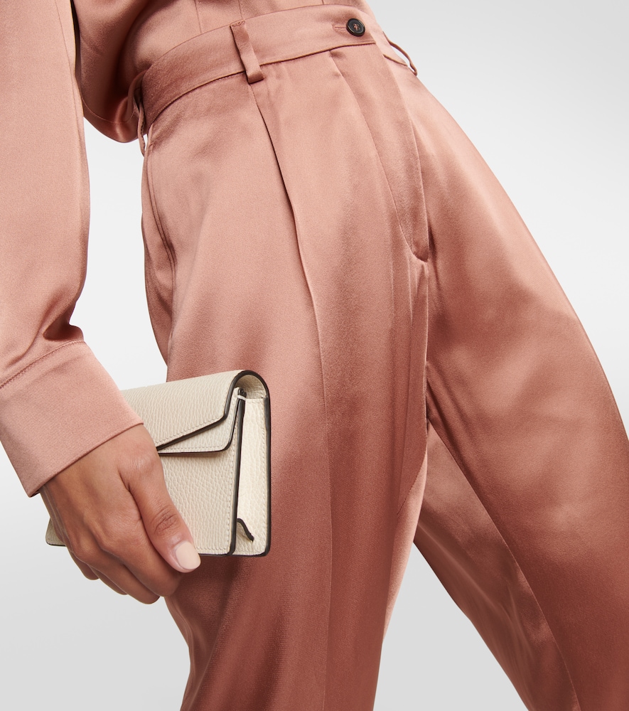 High-rise straight pants