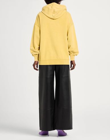 Woman Sweatshirt Mustard Size S Cotton