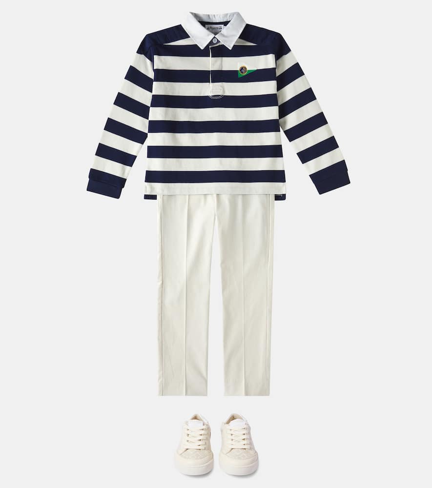 Bonpoint Edman striped cotton polo sweater