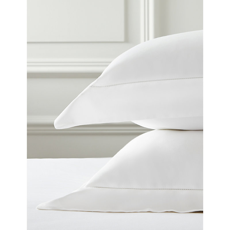 Chalk Connaught Cotton Silk Pillowcase 50x75cm Standard