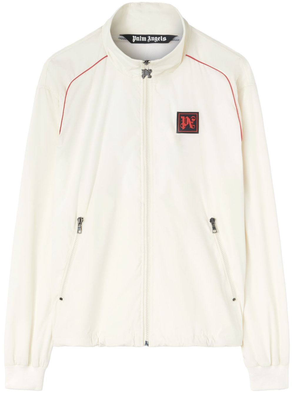 Logo-embroidered bomber jacket - White