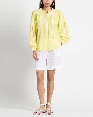 Woman Top Pastel yellow Size S Cotton