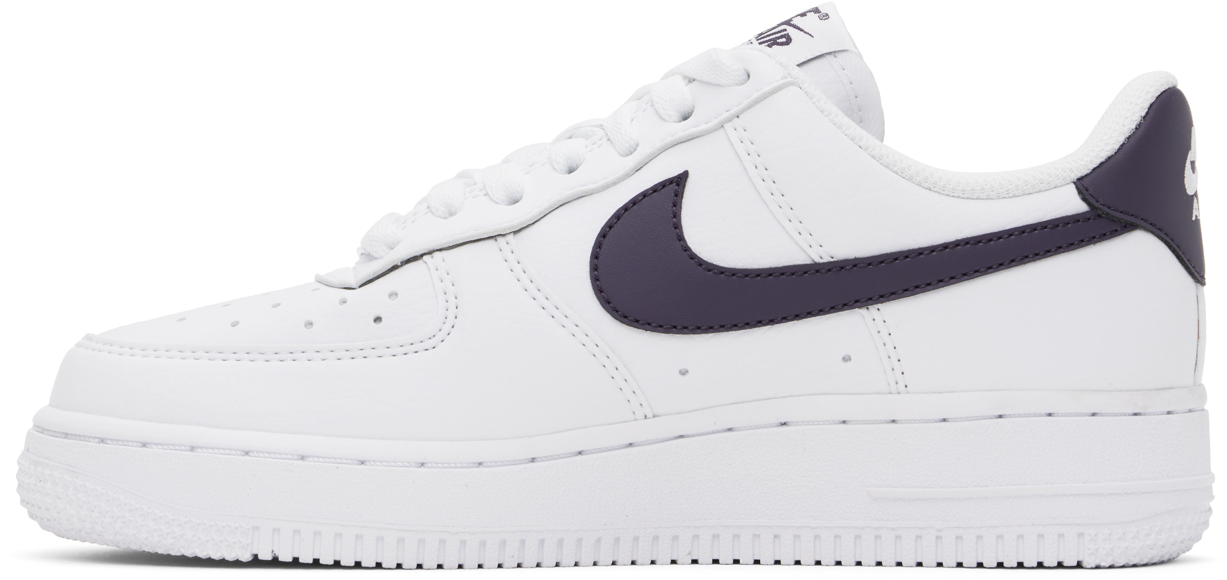 White & Purple Air Force 1 '07 Next Nature Sneakers