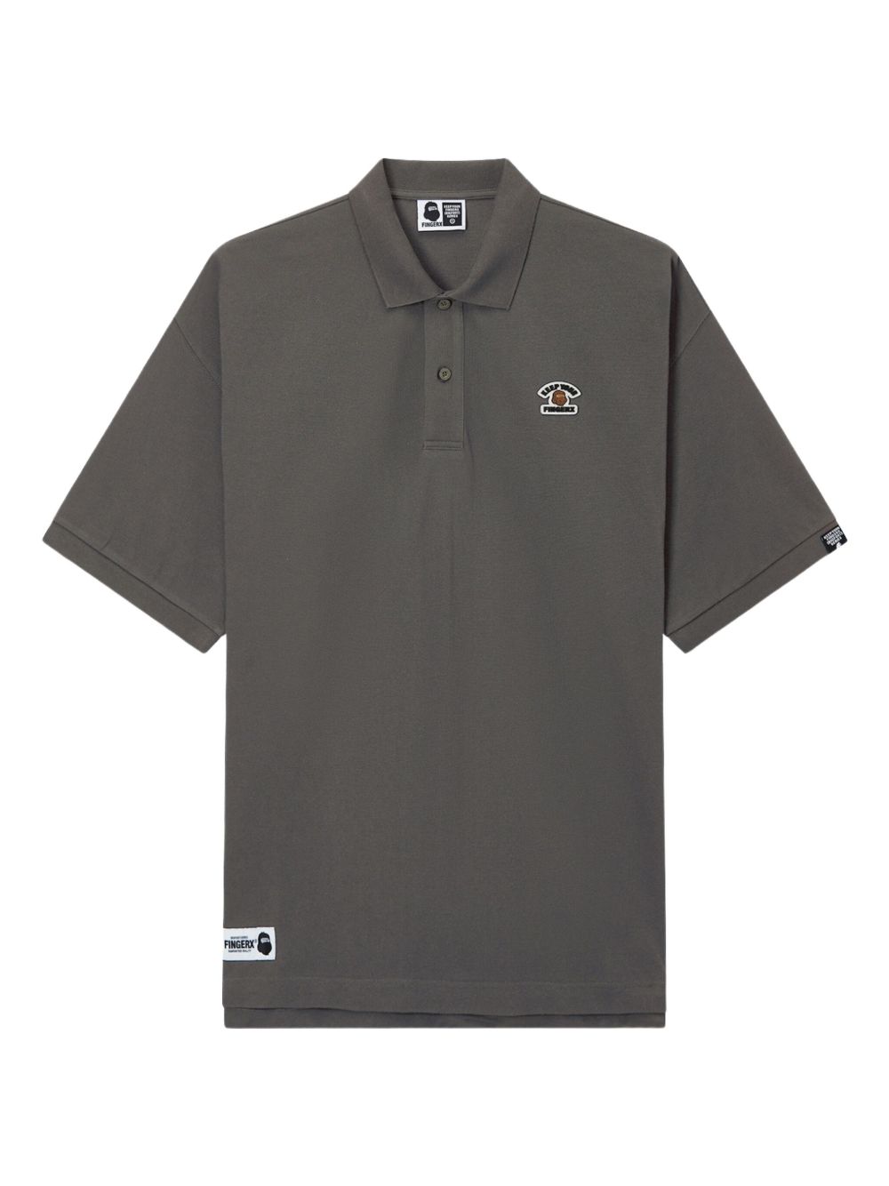 Logo-appliqué polo shirt - Grey