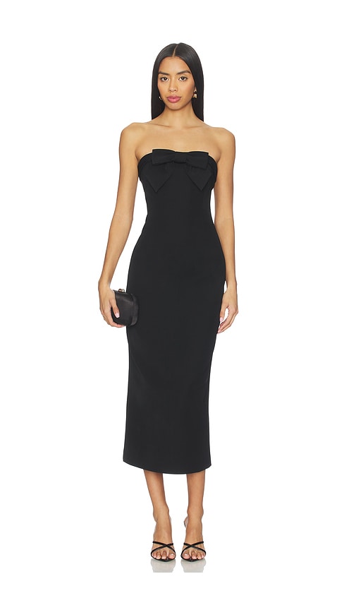 Line & Dot Elodie Midi Dress in Black. - M also in L