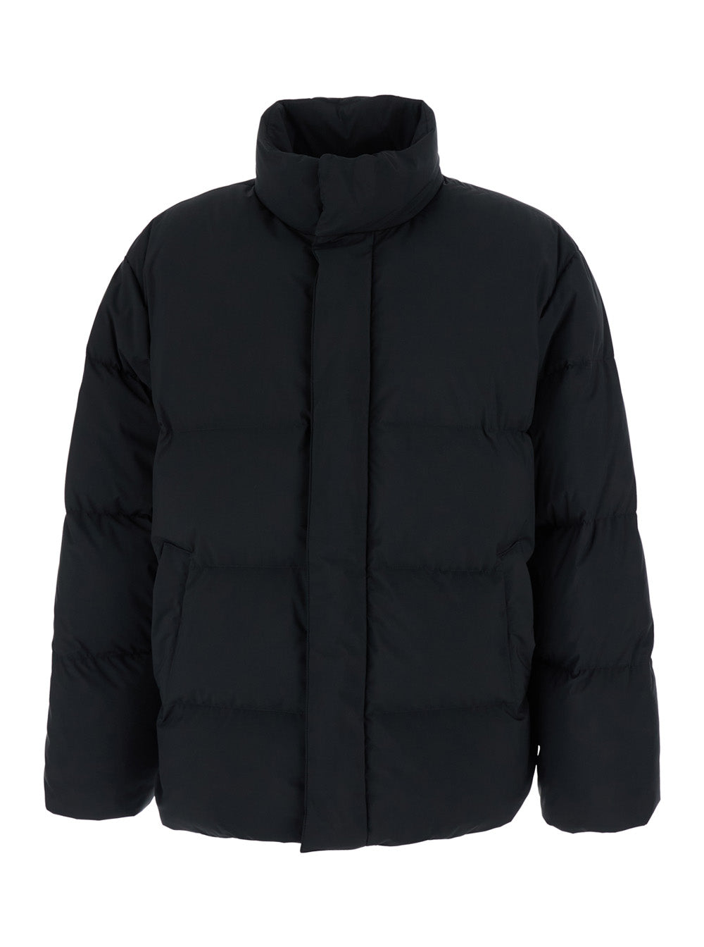 Recycled Polyester Padded Down Jacket — Black