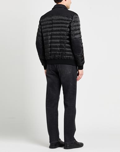 Man Puffer Black Size 38 Cotton, Elastane