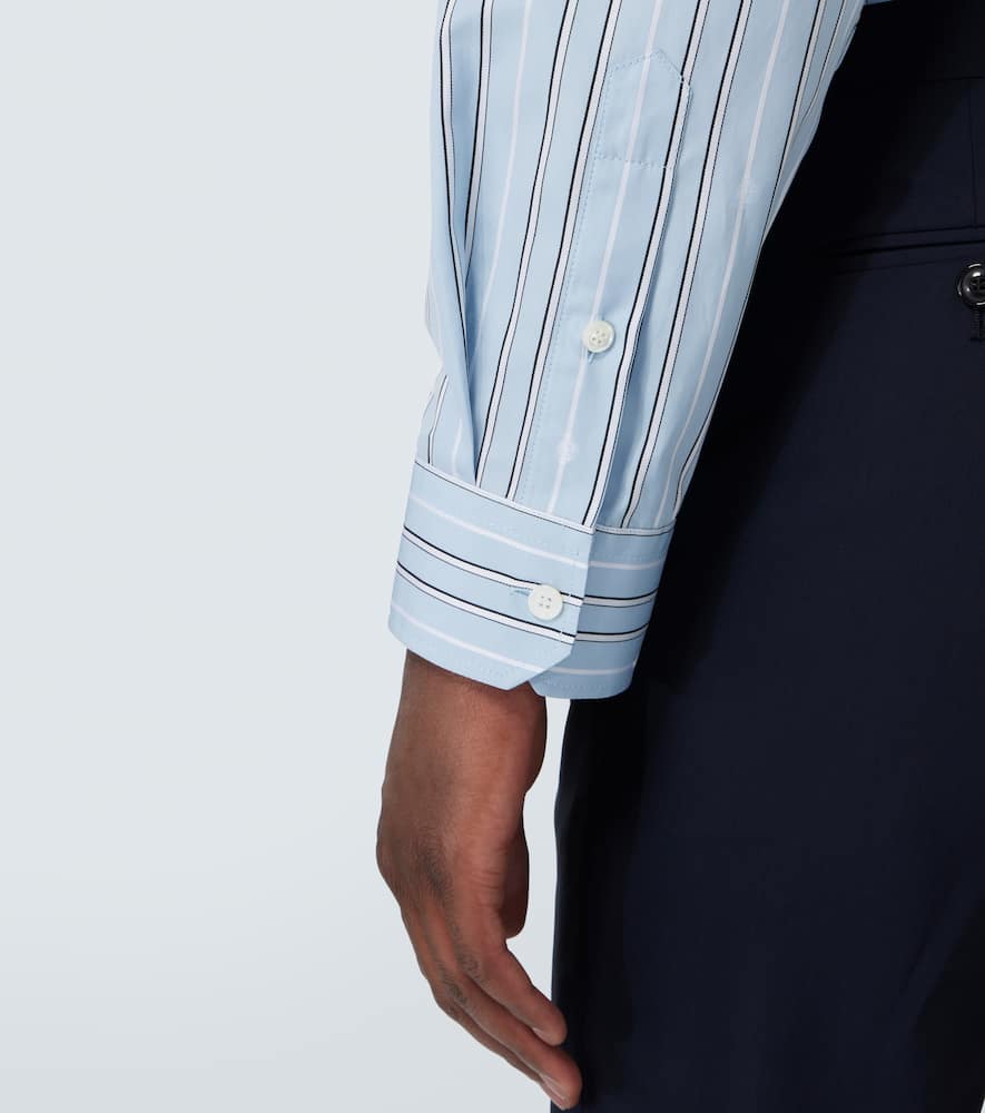 Striped cotton poplin shirt