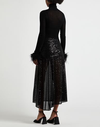 Woman Midi skirt Black Size 8 Polyester, Elastane