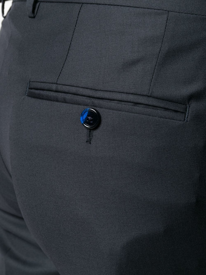 Blue Single-breasted virgin wool two piece suit