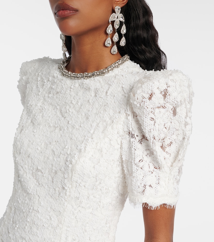 Bridal Dillon embellished lace minidress