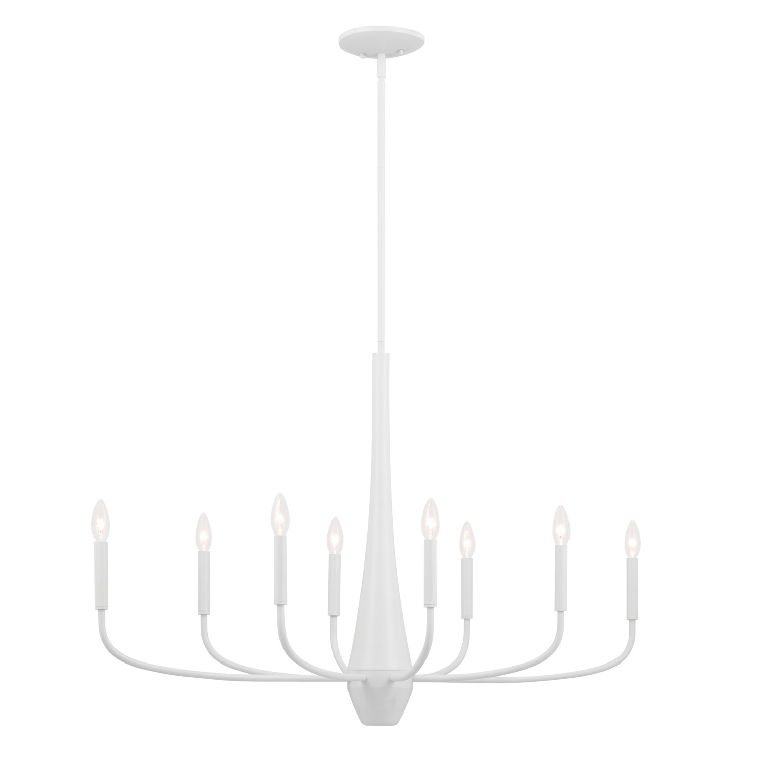White Eight Light Chandelier from the Deela Collection