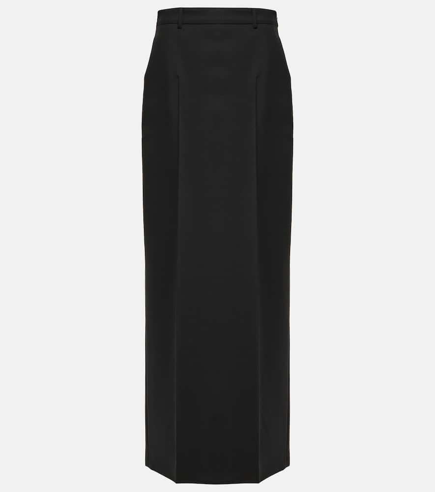 Wool-blend maxi skirt