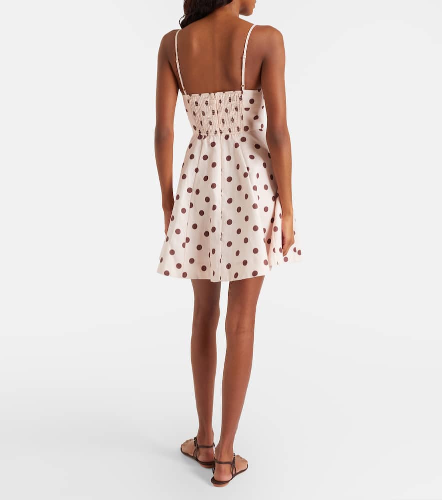 Polka-dot cotton minidress