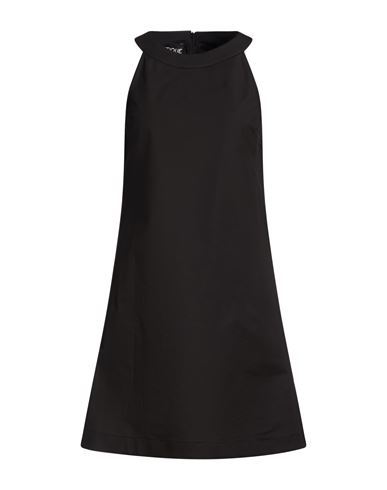 Woman Mini dress Black Size 12 Cotton, Elastane