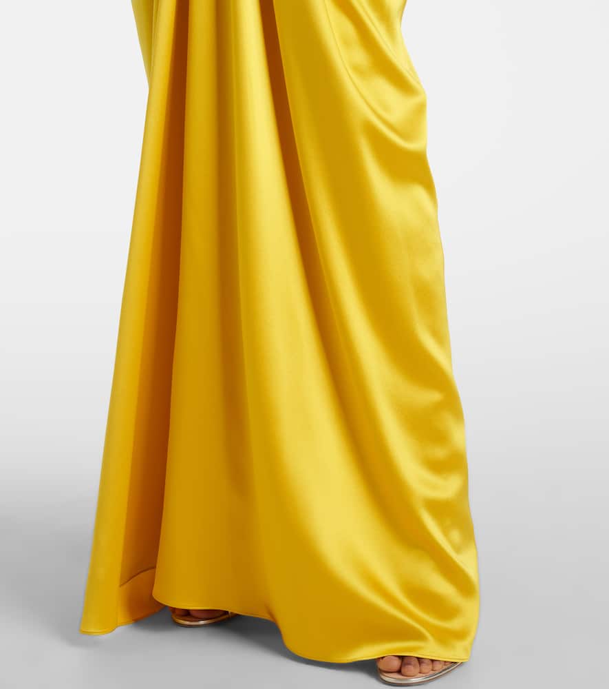 Panaro draped cutout silk maxi dress