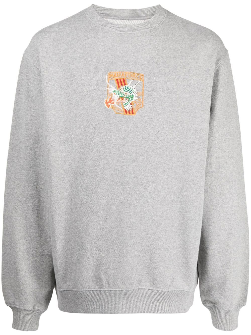 Dragon-embroidered sweatshirt