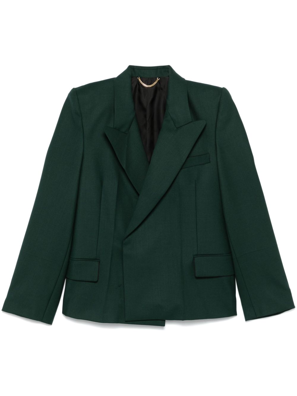 Pointed-shoulder blazer - Green