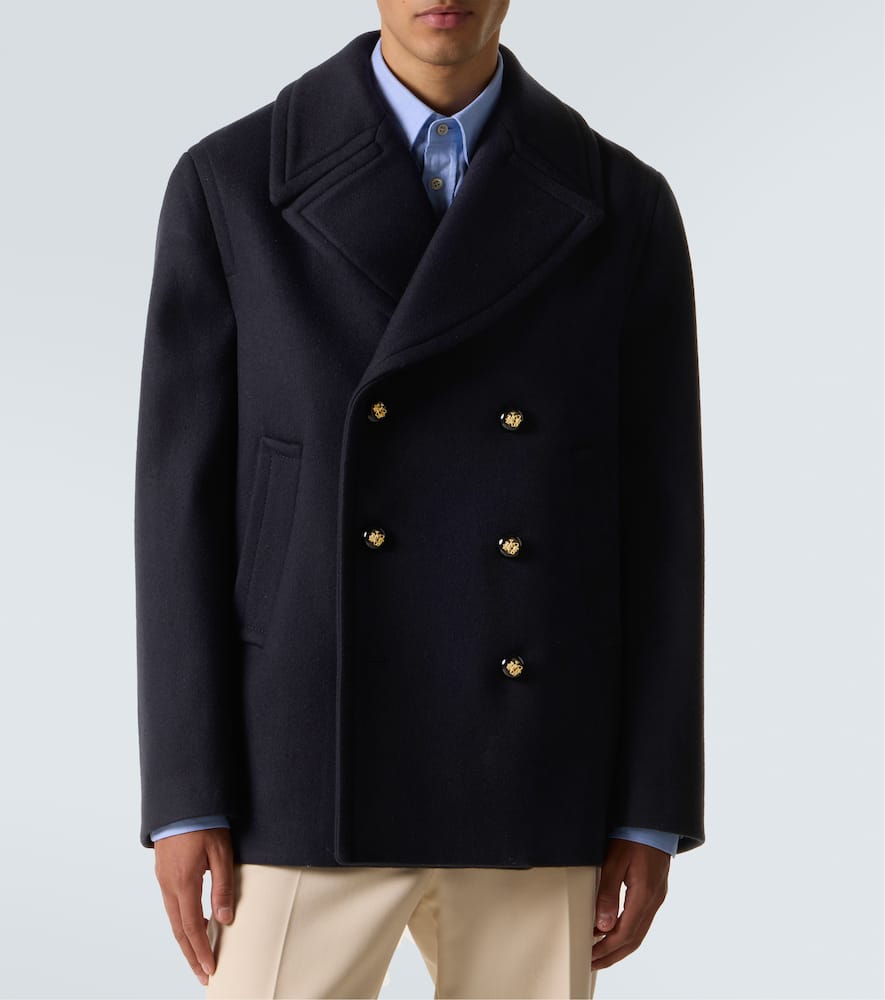 Double-breasted virgin wool jacket