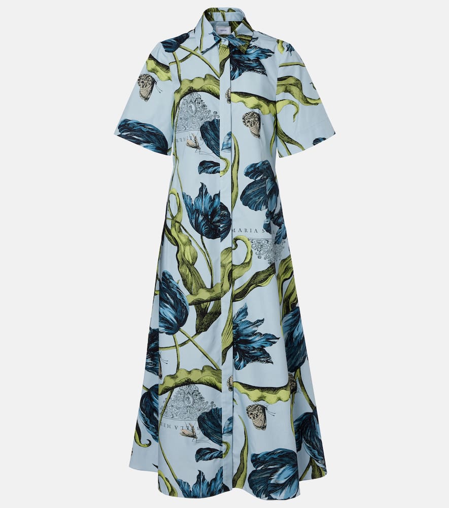 Floral cotton midi dress