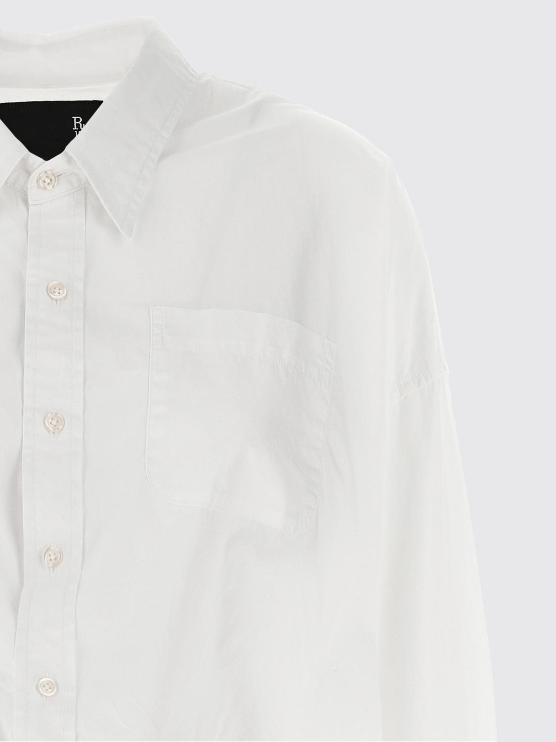 Elasticated-hem blouse - Blue