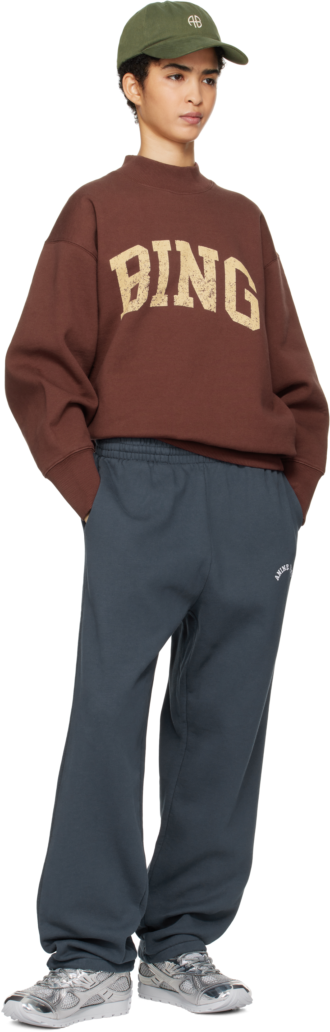 ANINE BING Burgundy Bradie 'Bing' Sweatshirt
