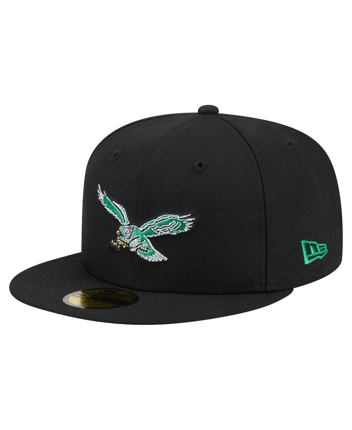 Men's Black Philadelphia Eagles 59FIFTY Fitted Hat - Black