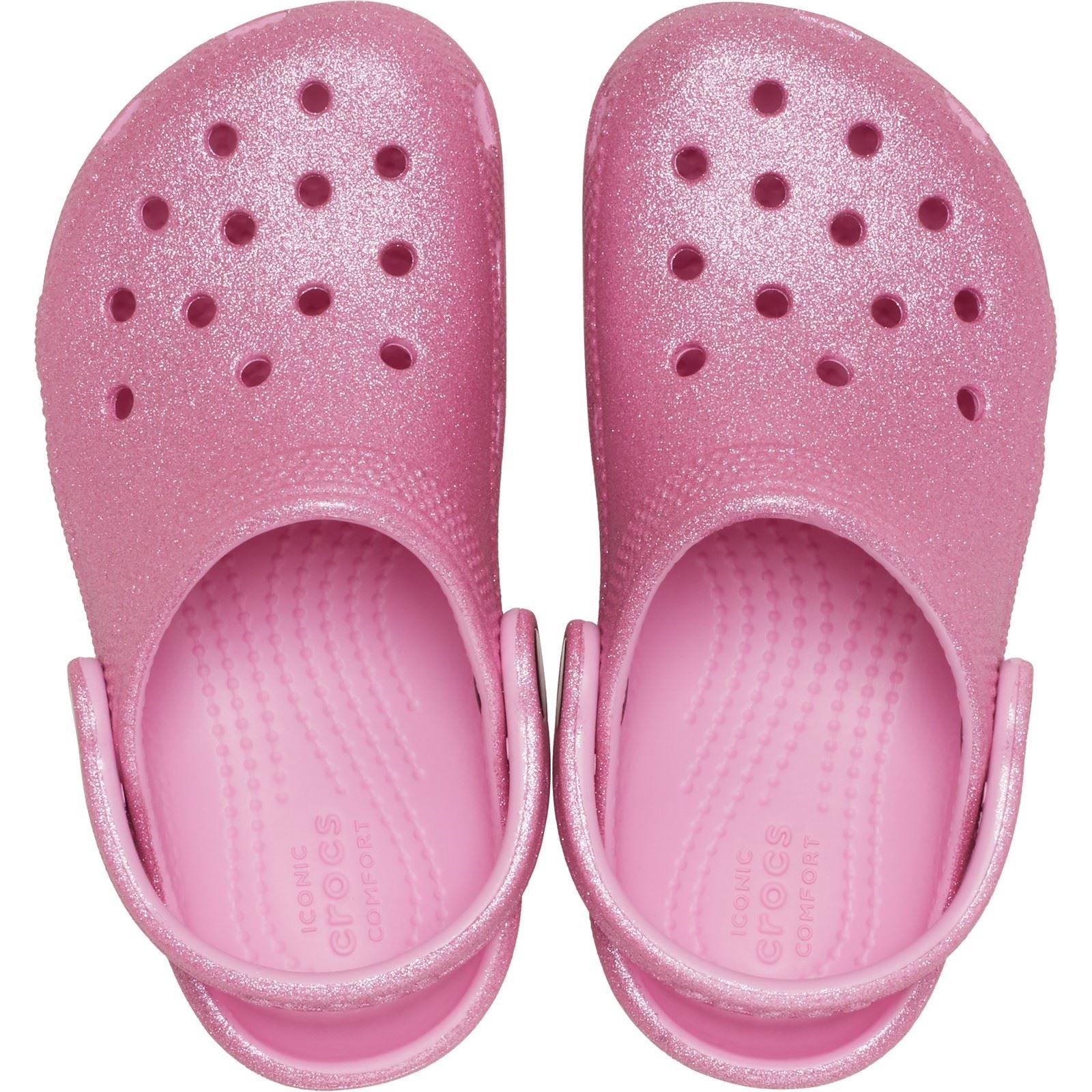 Crocs Classic Glitter Synthetic Kids Pink Tweed Glitter Clog