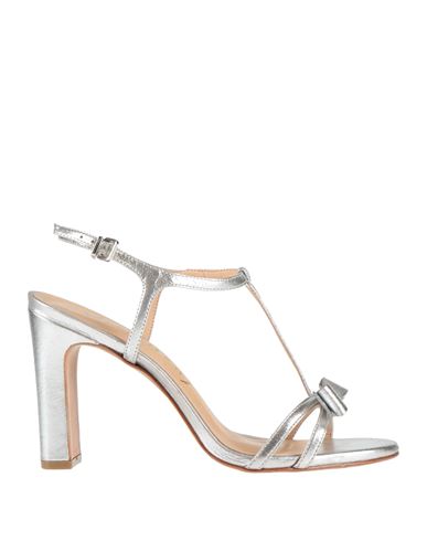) Woman Sandals Silver Size 7 Leather