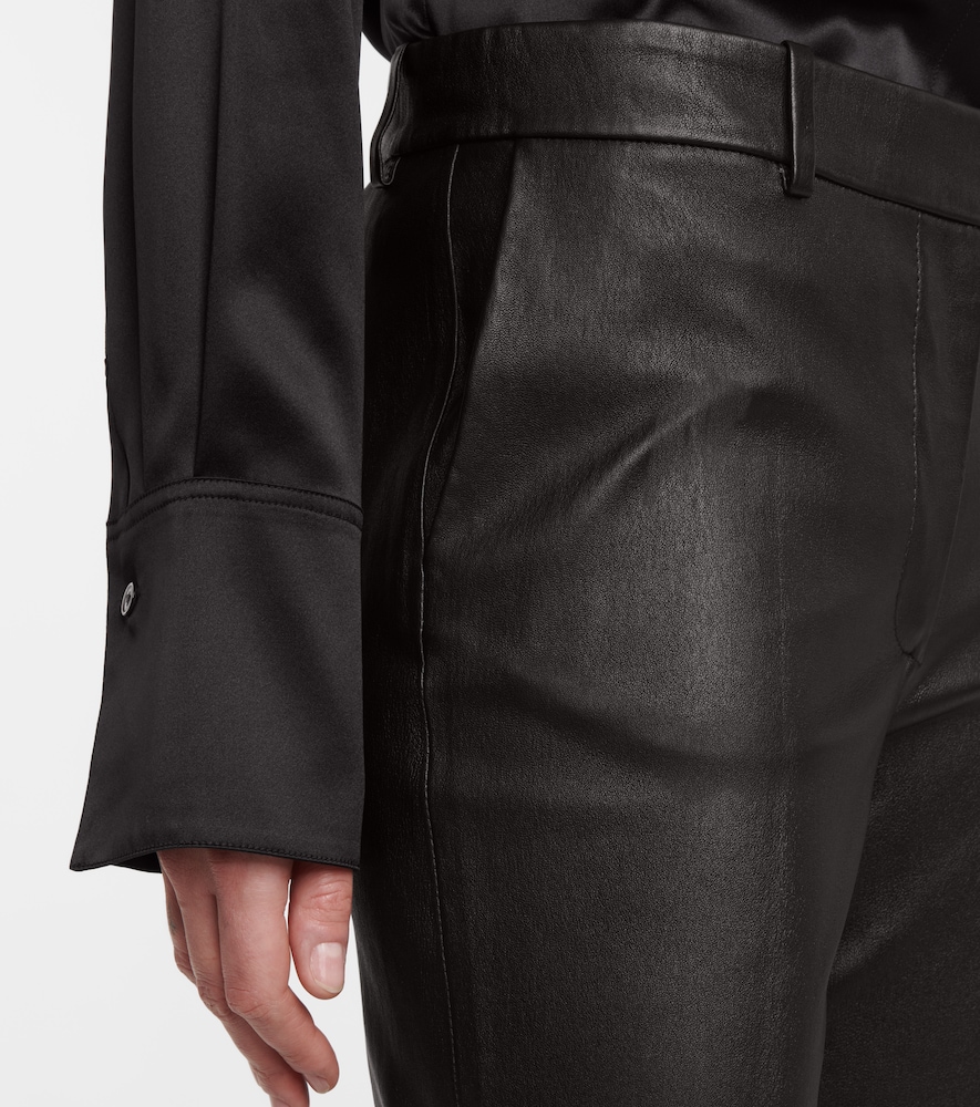 Coleman mid-rise leather pants
