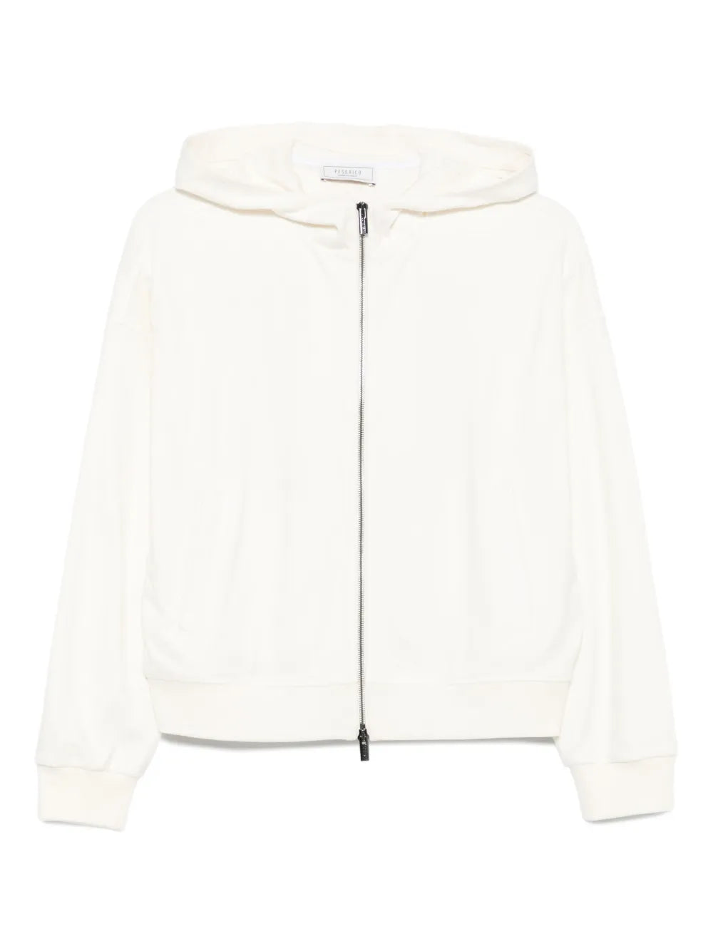 Zip-Fastening Hoodie — Beige