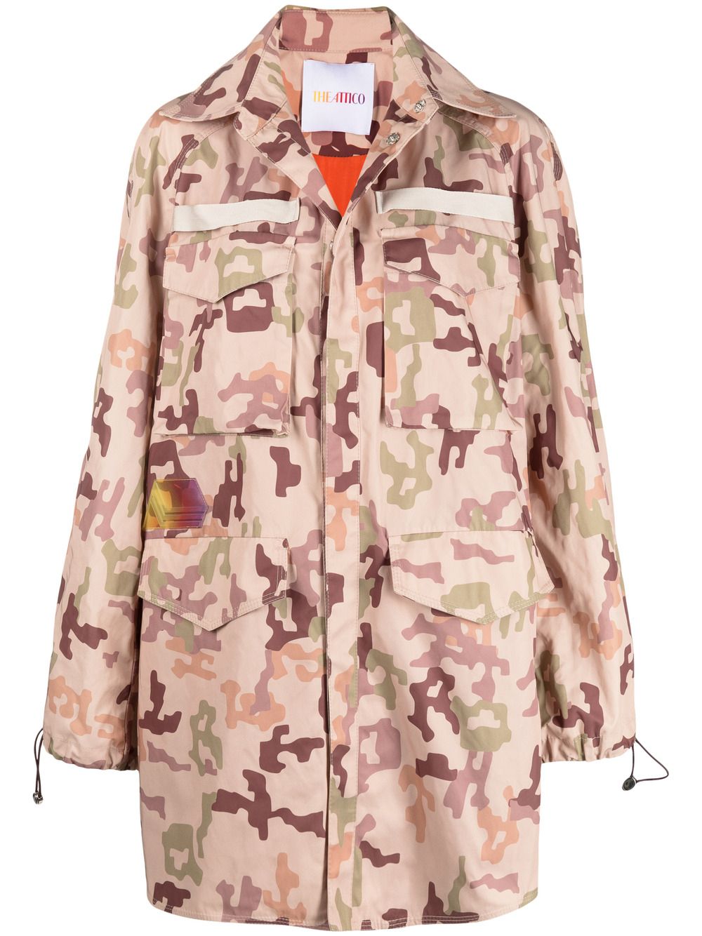 Camouflage-print parka - Neutrals