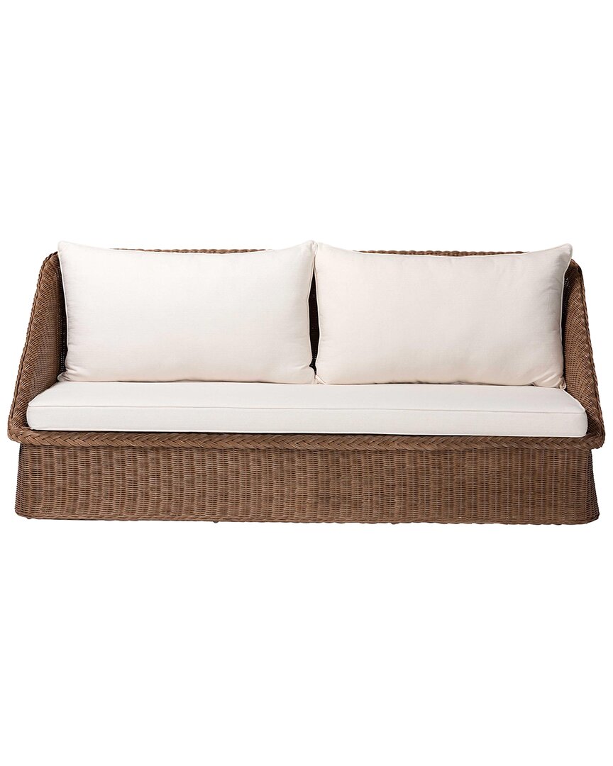 Derris Bohemian Braided Rattan Sofa