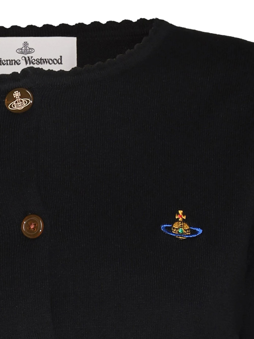 Black Solid Knitted Cardigan