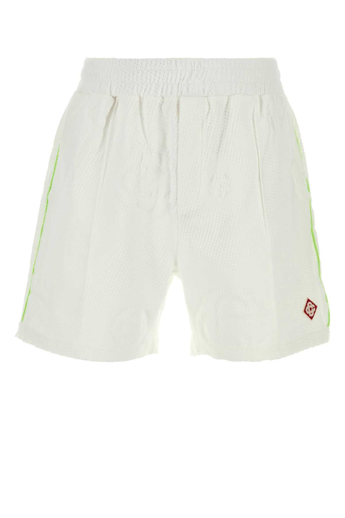 Monogram Bermuda Shorts — White