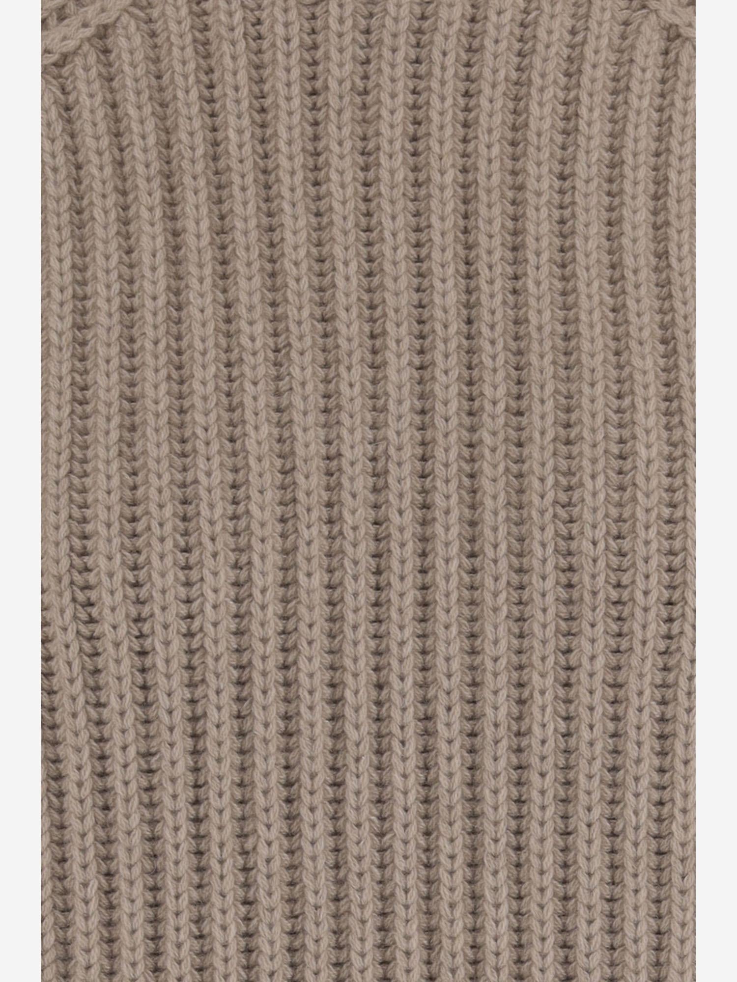 Ribbed Cashmere Sweater — Beige