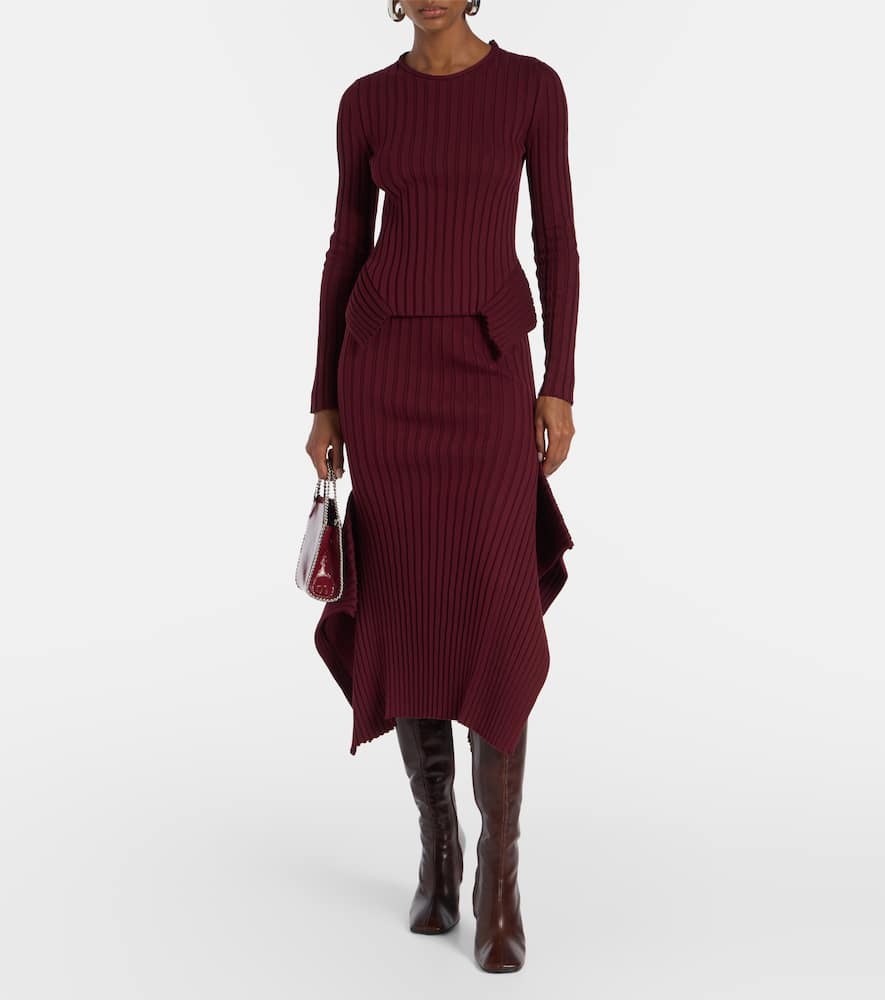Ribbed-knit cotton top
