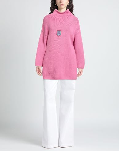 Woman Turtleneck Fuchsia Size L Cashmere