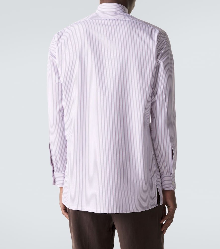 Striped cotton poplin shirt