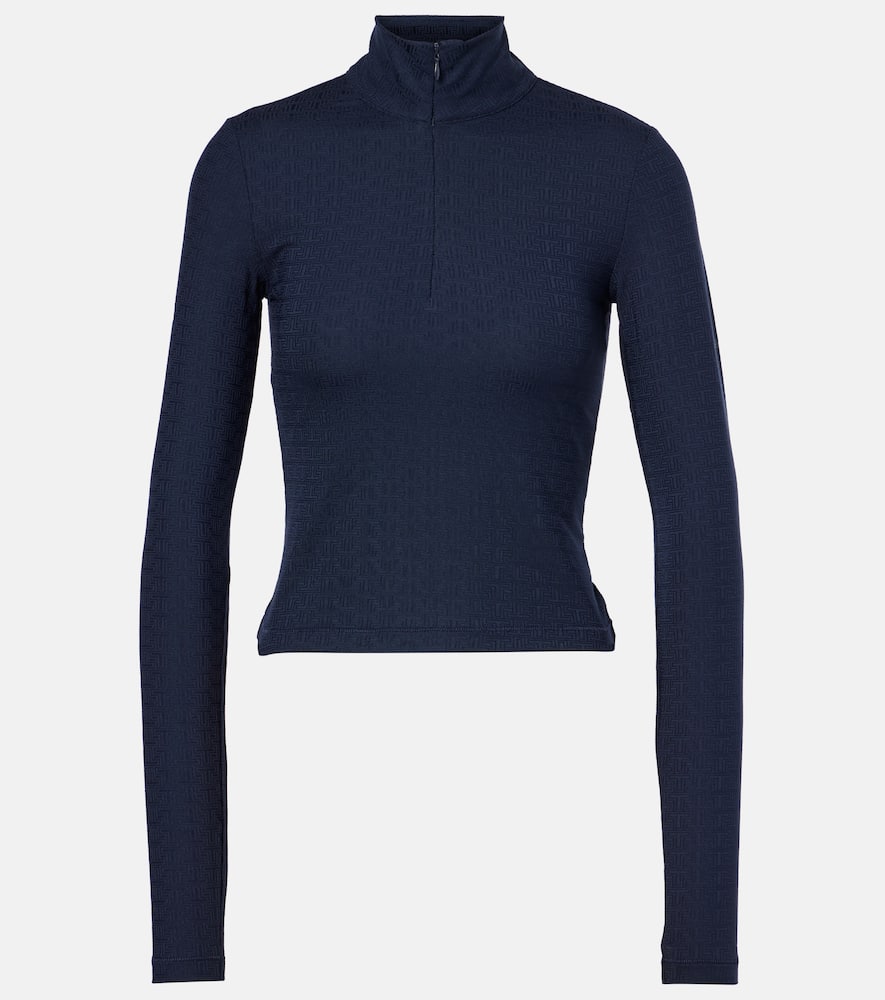 Cropped jacquard top