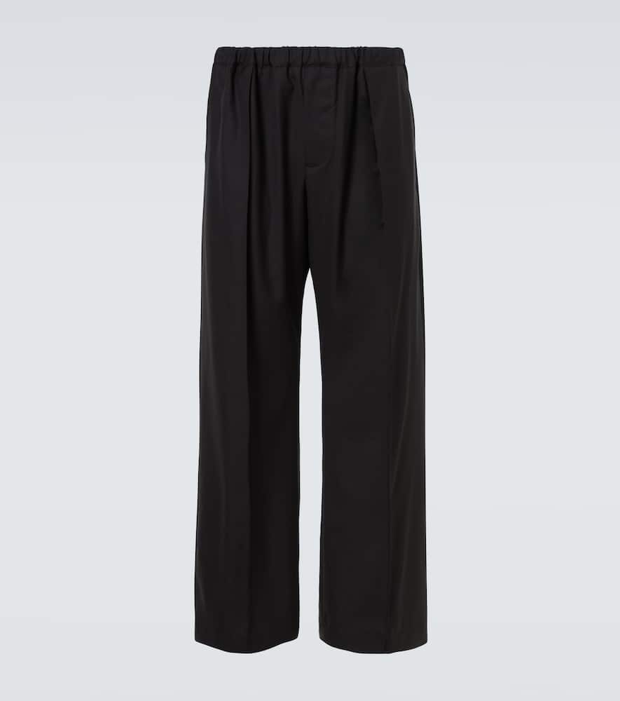 Wool wide-leg pants