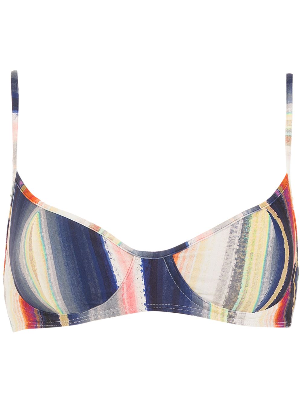 Stripe-print bikini set - Multicolour