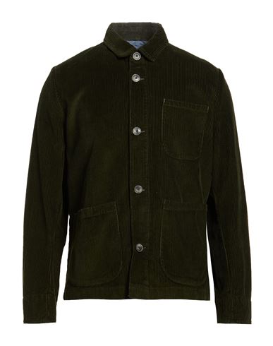 Man Jacket Dark green Size M Cotton
