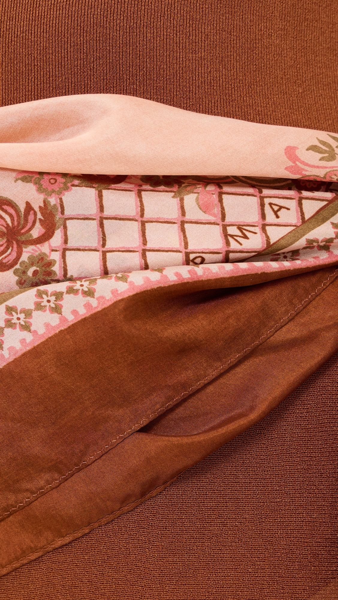 Aster Scarf Maxi Dress Tan/Print