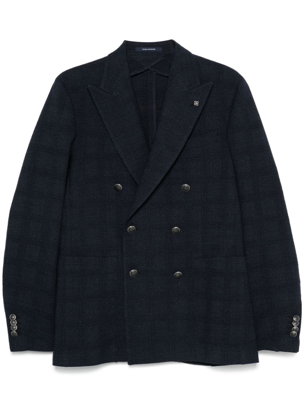 Brooch-detail blazer - Blue