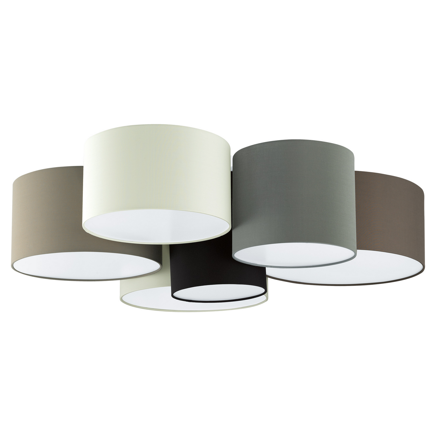 White,Black, Taupe, Grey, Cappucino Six Light Ceiling Mount from the Pastore Collection