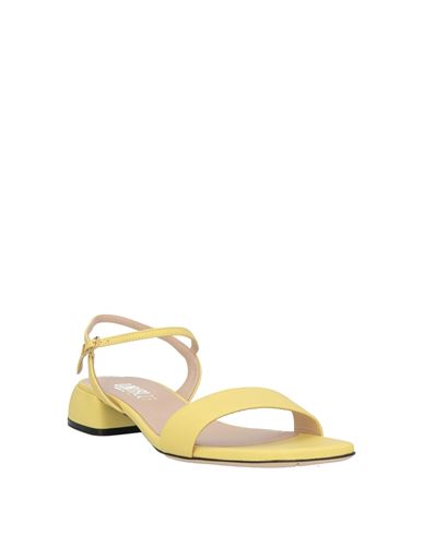 Woman Sandals Yellow Size 7 Leather
