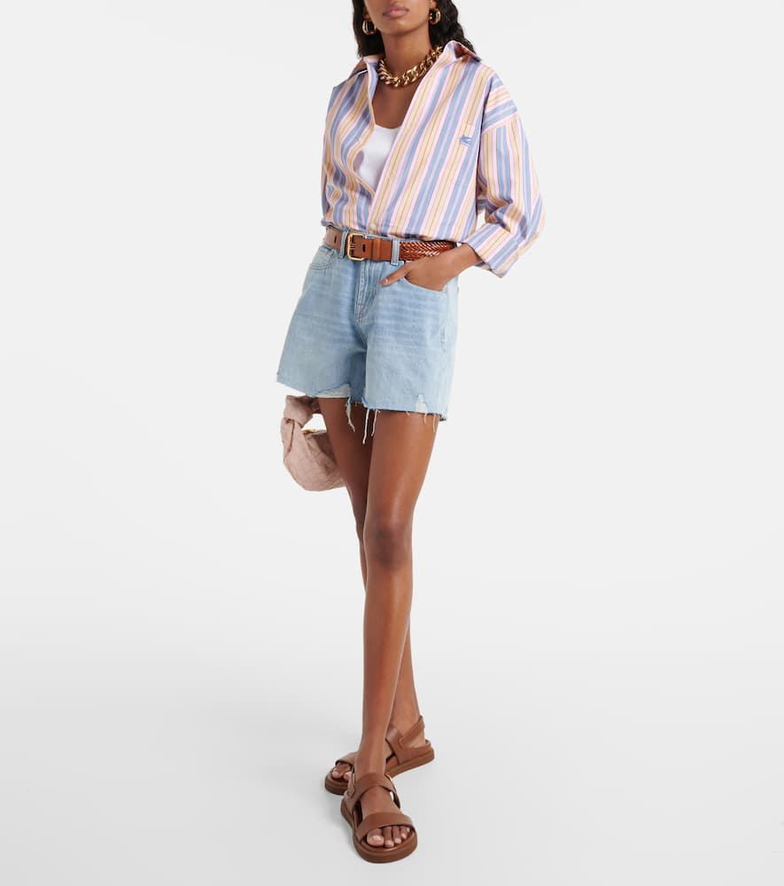 Monroe high-rise denim shorts